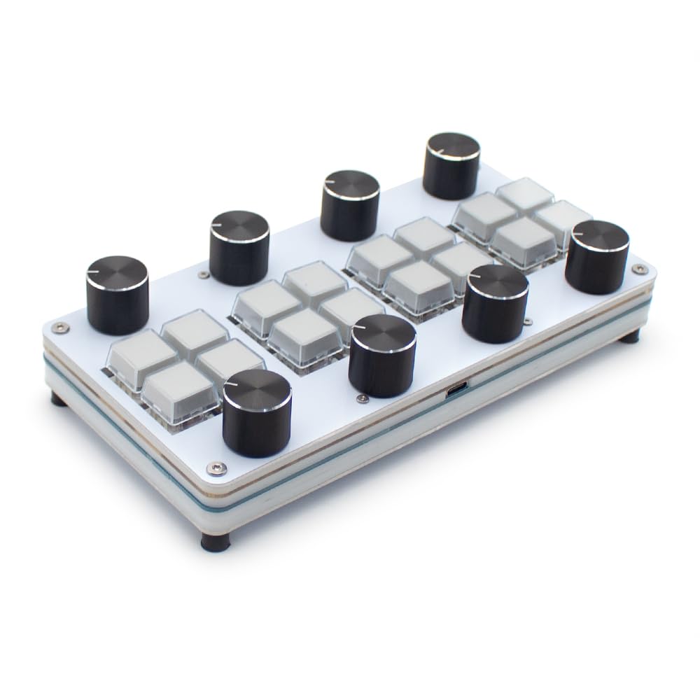 Toplionace Controller MIDI CC USB-C con 8 Interruttori e 8 Manopole di Smorzamento per Software Daw - Nessun Driver Richiesto