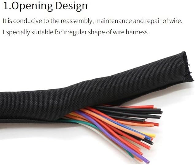 Self Closing PET Expandable Braided Sleeve - Wire Wrap Cable Protection Tube, 5mm-60mm Diameter, UL94-2 Flame Retardant(Army Green,60MM*1 M)