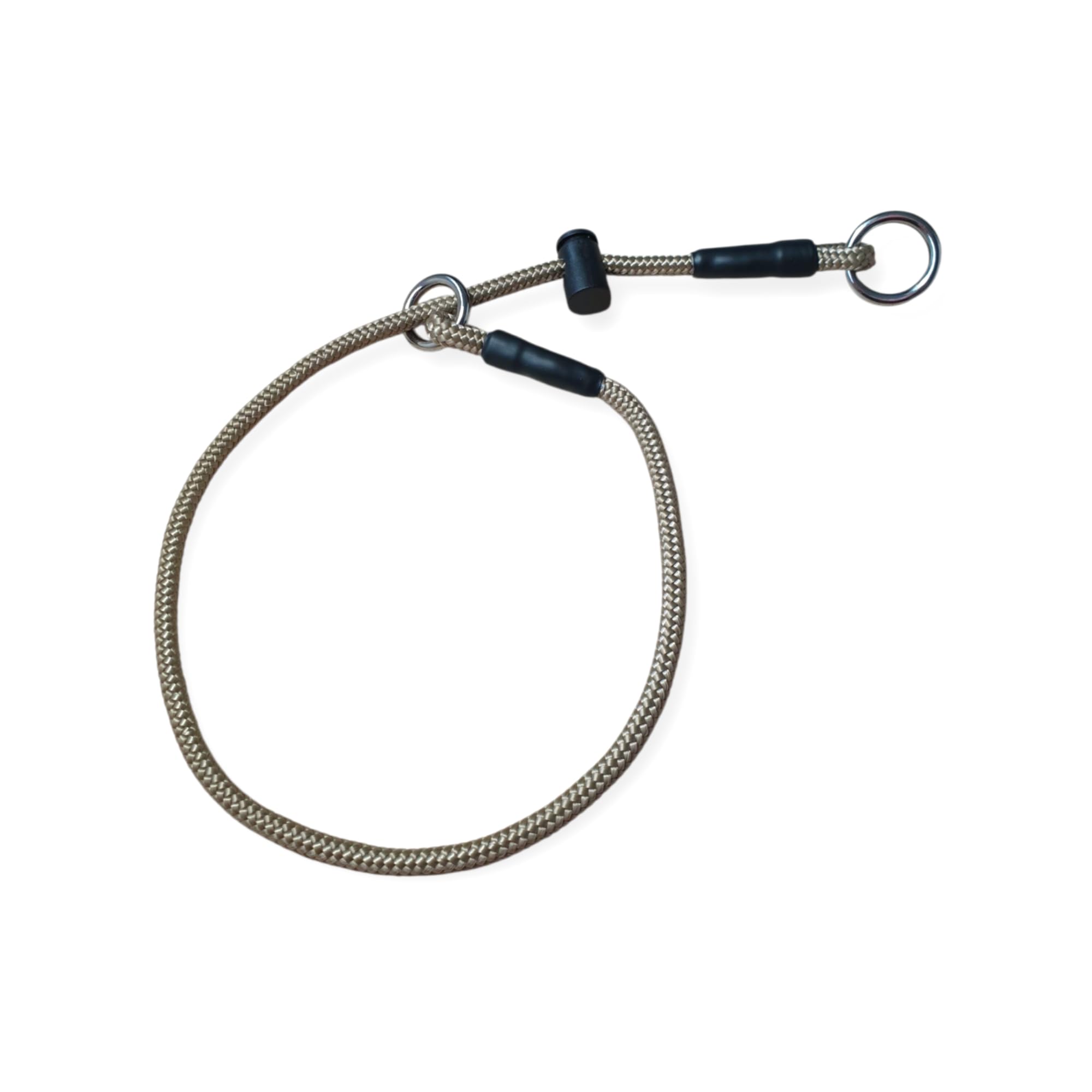 p.e.s. Slip dog collar/Signature PRO Training collar/Choke collar/Dominant dog collar/Grot/6mm PPM thin sturdy & strong rope with a snug adjustable stopper/Handmade in the UK (Tan, Medium)