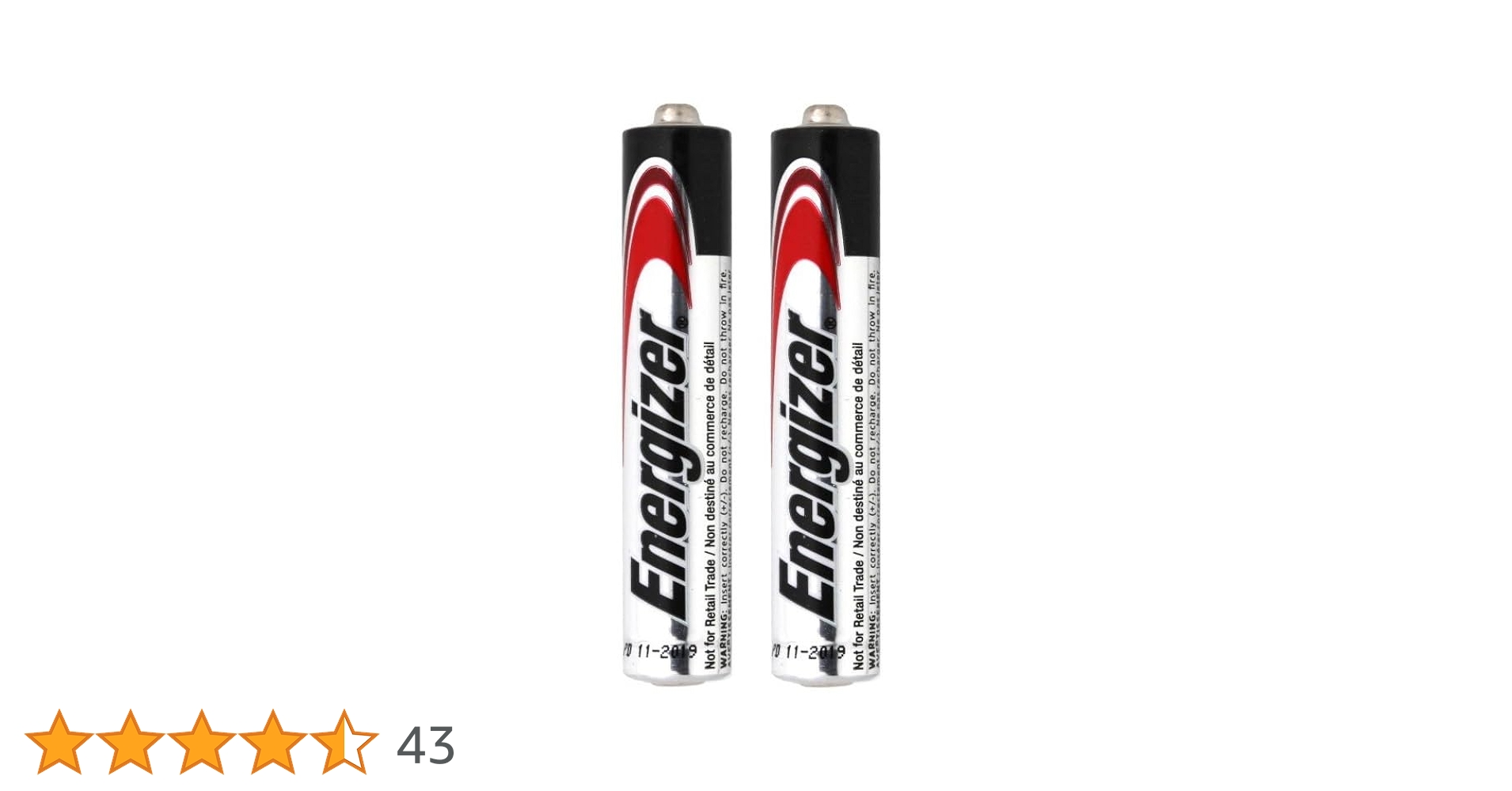 Amazon | Energizer アルカリ乾電池 単6形(AAAA) E96 ×2本
