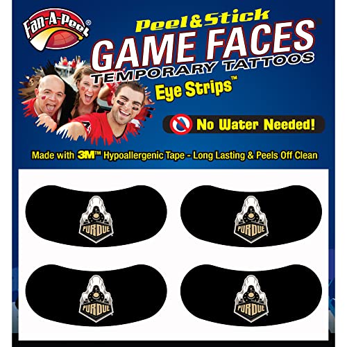 Fan-A-Peel Purdue Boilermakers Waterless Temporary Peel & Stick Tattoo