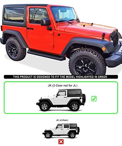 Estribos APS para Jeep Wrangler JK 2007-2018, negro miniatura 2
