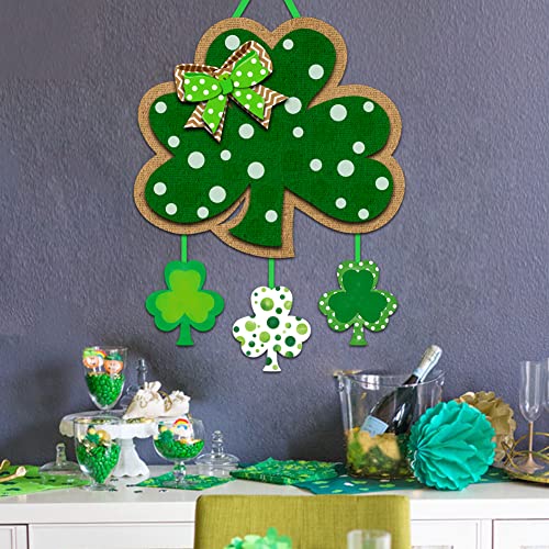 Friday Night St. Patrick's Day Door Sign, Irish Hanging Welcome Board 3-D Cardboard Green Shamrock Hanger Home Wall Decor #TOP4