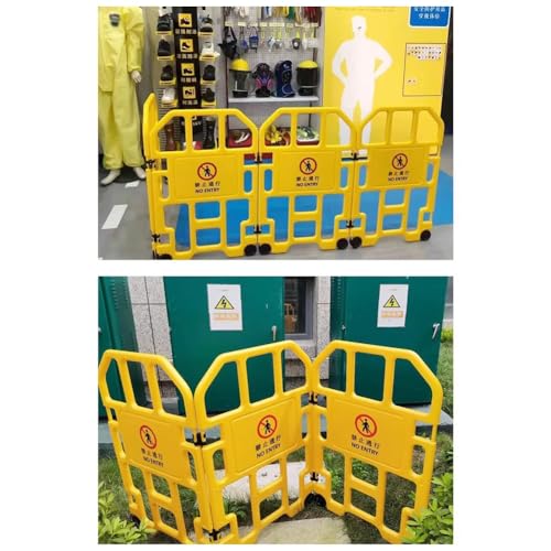 Barrière mobile rétractable à roulettes et clôture piétonne pliable