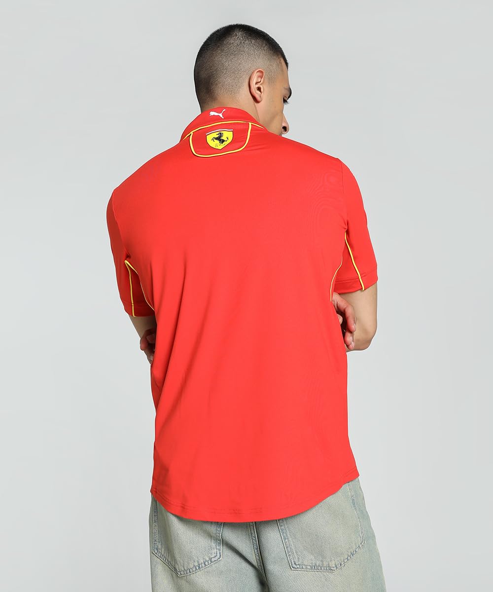 Polo del Equipo Profesional Scuderia Ferrari 2024 para Hombre - Rojo