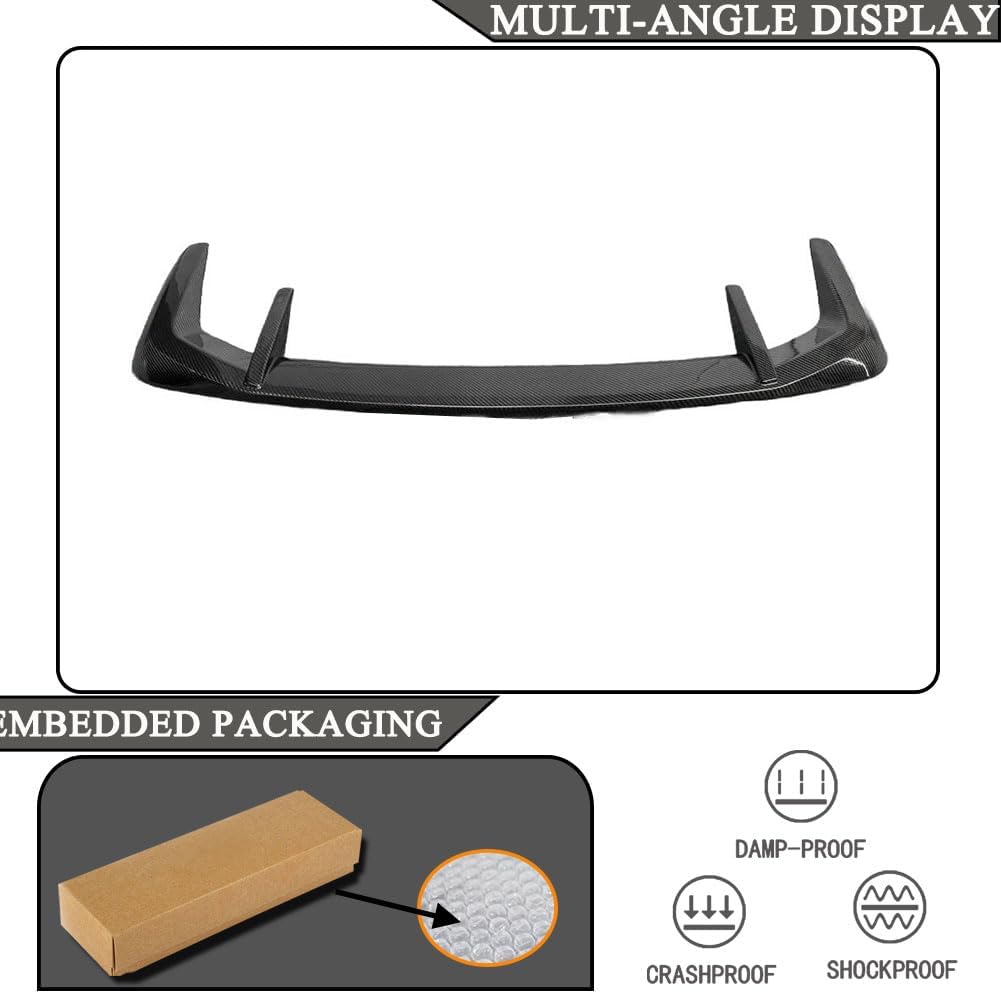 Real Carbon Fiber Roof Spoiler Compatible with BMW X5 G05 M Sport Utility 4-Door 2019-2025 Car Rear Window Roof Spoiler Lip Top Wing