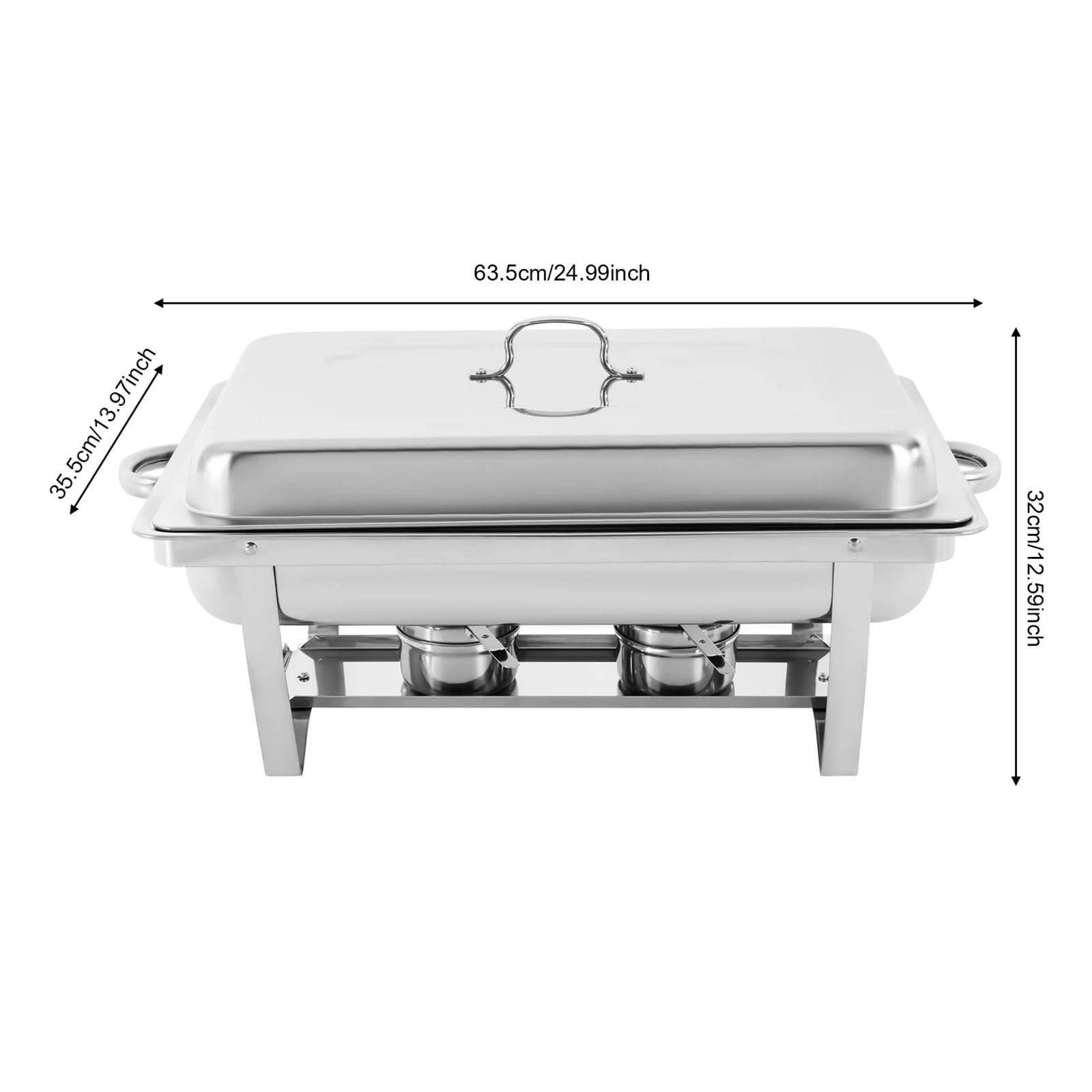 Zestaw Bufetowy Ze Stali Nierdzewnej Prostokątny Catering Chafer Cieplejszy Naczynia Bufetowe Podgrzewanie Dla Restauracji, Bufetów DłUgotrwałE Utrzymywanie CiepłA