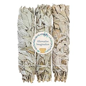 Alternative Imagination Premium California White Sage Smudge Sticks (9 Inch), 3 Pack, Packaged in USA