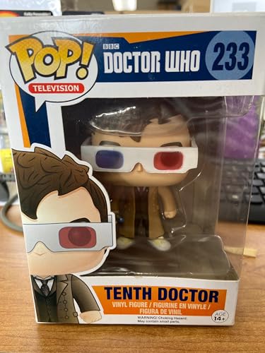 Funko Pop Television: Tenth Doctor With 3D Glasses Collectible Figure, Multicolor
