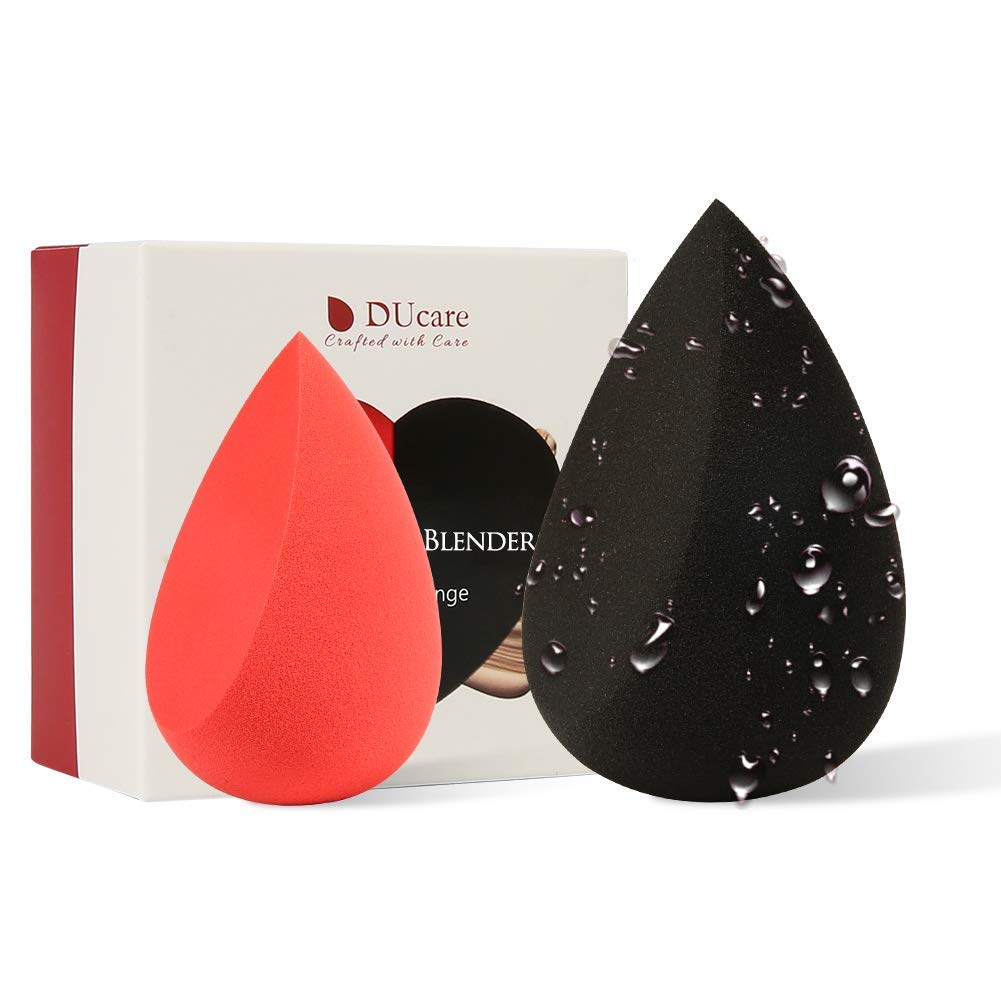 DUcareDuo Makeup Sponge Set Beauty Blender Gift Box Foundation Blending Sponge Flawless for Liquid, Cream, Powder and BB Applicator Makeup Sponges(Love and Hate Heart Shape)