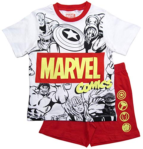 Preisvergleich Produktbild Avengers Schlafanzug Jungen Marvel Shorty Pyjama (104-110)