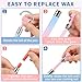 Calsoling Diamond Painting Tools Self-Stick Drill Pens, Automatic Refillable Wax Pen Specialty Design with 6 Wax Replacement Diamonds Accessories for 5D DIY Painting Crafts Cross-Stitch