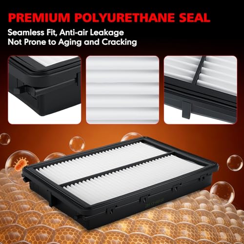 Image of Engine Air Filter Compatible with Hyundai Santa Fe 2019-2020, Palisade, Santa Fe Sport & Kia Sedona 2015-2021, Sorento 2016-2020, Telluride 2020-2023, Replace# CA11943 28113-A9100