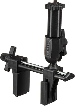 Delkin Devices Fat Gecko Vise Camera Mount with 360 Rotation, Adjustable Arm, Universal 14-20 Photography Mount | Secure Rubber-Padded Clamp Camera Mount