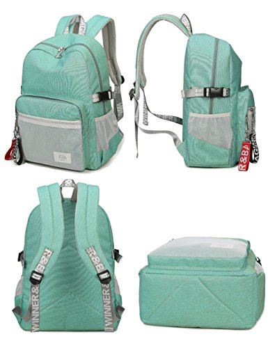 Classic Backpack Haversack Travel School Bag Student Simple Daypack Bookbag By Mygreen(Light Green) #TOP2