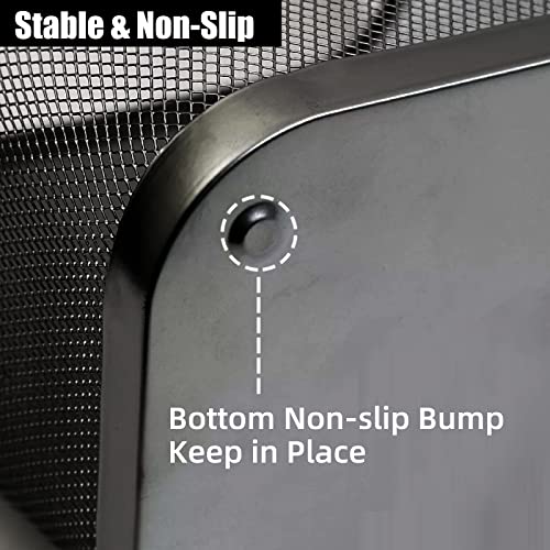 Image of 10-Pack Black Square Metal Trash Cans 6 Gallon,Mesh Office Trash Cans, Metal Wire Wastebaskets, Waste Basket Trash Can, Small Trash Can, Garbage Bin for Office, Home,School