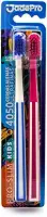 Escova de Dente Infantil Pro Slim Kids 4050 Cerdas Ultra finas kit 2un JadePro (Branca/Rosa)