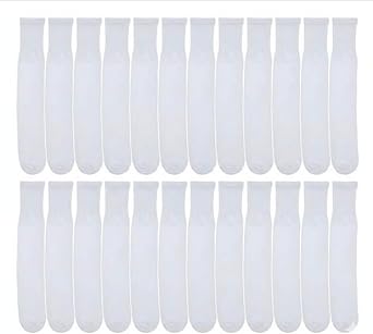 C&A COLLECTION White Tube Socks, Cotton, Moisture Wicking, Size 9x11 shoes size 6 to 9 12 pair cotton sports socks best deal