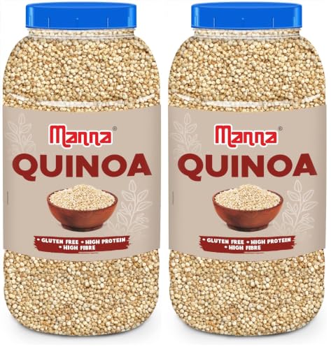 Image of Manna Quinoa 1.5 kg Whole Grain Gluten Free. Saponin Free, Complete Protein with 9 Amino Acids (Pack of 2)