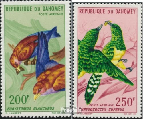 Sellos Dahomey 296-297 aves coleccionistas MNH 1967 Prophila