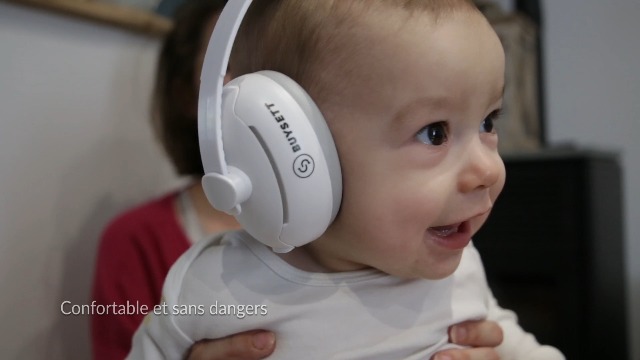 Casque Anti-Bruit Bébé BUYSETT – Protection Auditive 0-48 Mois, Confortable Pour Dormir, Voyager, Concerts Ou Avion, Gris/Rose