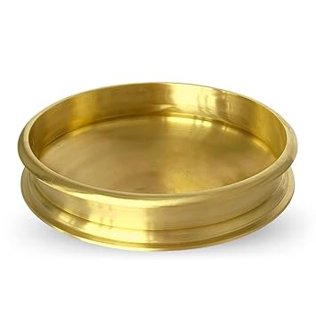 Nutrion Bronze Uruli for Cooking,12 Inch,Gold