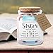 NewEleven Easter Day Gifts For Sister - Inspirational, Birthday Gift For Sister, Sisters In Law, Soul Sis - Sisters Gifts From Sister, Brother, Friend, Family - Bible Verse Jar