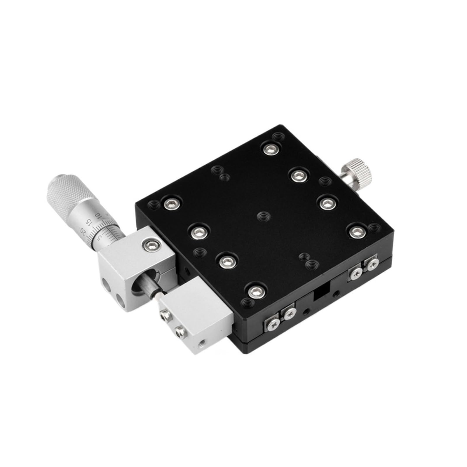 KGLHJDY X Axis 60x60mm LGX60-C LX60-L/C/R Trimming Platform Manual Linear Stages Bearing Tuning Sliding Table Cross Rail Aluminum Alloy(LX60-L)