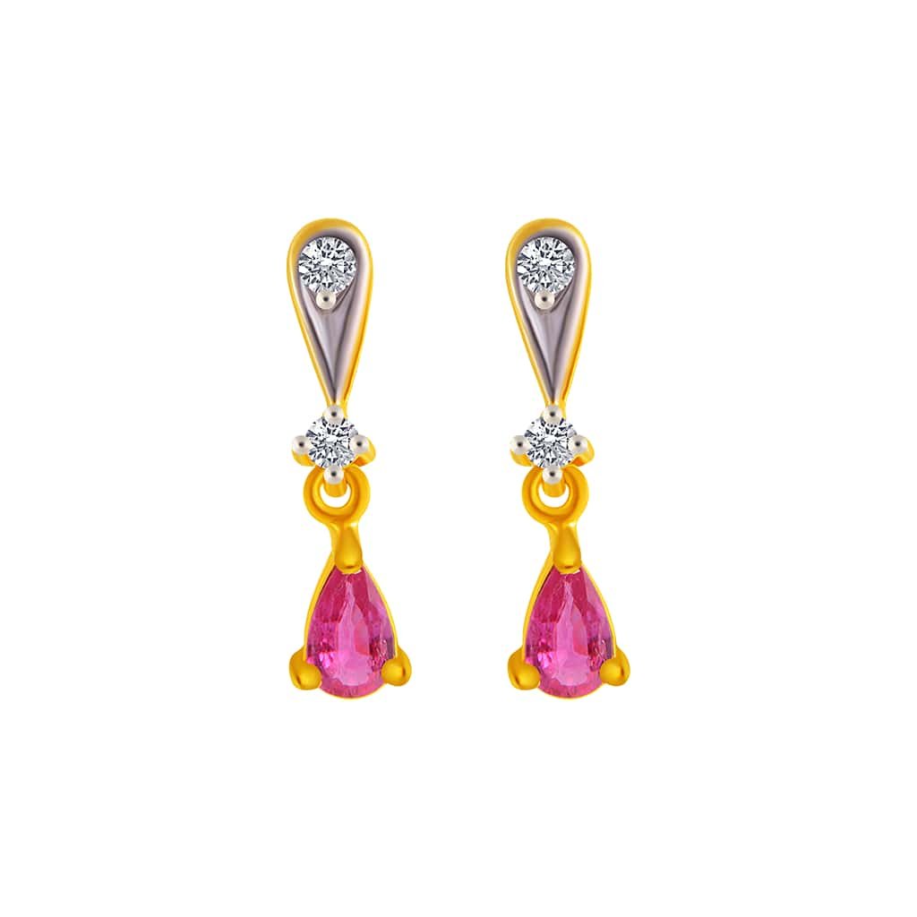 p.c. chandra jewellers 18K Gold with Diamond Clip-On Earring for Women, Gold-picture-10