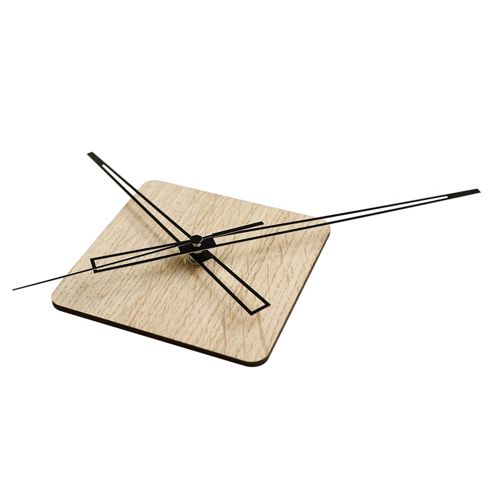 PRIM Veneer DIY Wanduhr aus Holz, hergestellt in der EU, Wanddekoration 400 x 450 mm, 3D-Zahlen, sehr leise, für Küche, Schlafzimmer