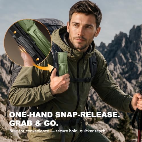 TONGATE for Z Fold 8 Ultra Case with Screen Protector & Belt Clip, Green - 5