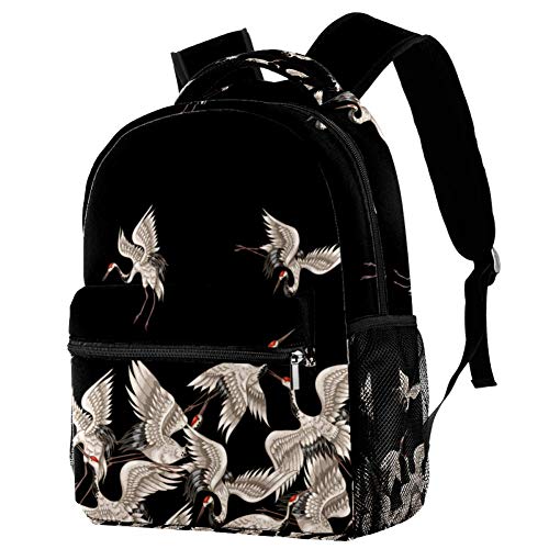 Mochilas japonesas blancas grúas para niños para la escuela: clásicas tradicionales