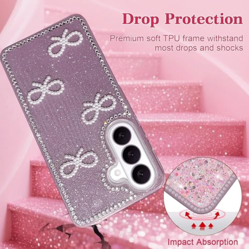 Image of DIZORO for Samsung A37 Case,Cute Bow Tie Aesthetic Phone Case,Trendy Slim Hard IMD Shockproof Protective Bumper Designer Phone Back Cover for Women Girls - Wine