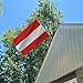 FLGCLUB Austria Austrian Flag 3x5 Ft Outdoor, Vibrant Color Fade Resistant Austria Flags Polyster Double Stitched, Austrian National Flag Canvas Header and Brass Grommets