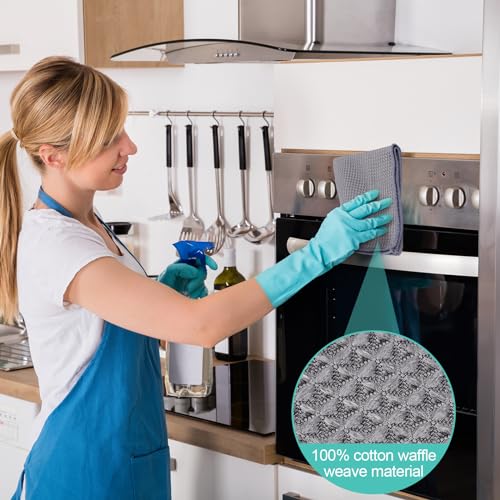 image for vivinin 7 Pack Kitchen Dish Cloths, Dish Towels 100% Cotton Waffle Wea