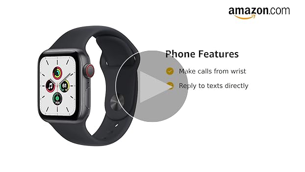 Amazon.com: Apple Watch SE (GPS + Cellular, 40MM) - Space
