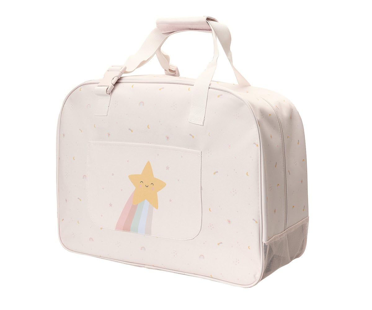 Bolsa de playa de malla antideslizante grande con bolsillo exterior y cremallera