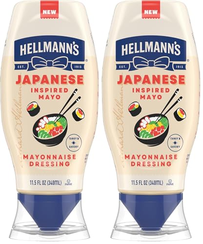 Image of Hellmann's Japanese-Inspired Tangy & Savory Mayonnaise Dressing for Sushi, Poke Bowls & More, Japanese Style with a Boost of Umami, 11.5 oz 1 ct (Pack of 2)