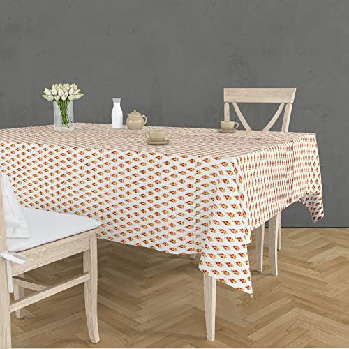 Image of Amazon Brand - Umi Super Soft Brushed Microfiber Cotton Dining Table Cloth, Printed Rectangular 6 Seater Table Cover 60X90(Inches)