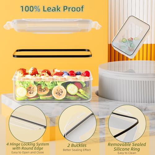 Image of 50 PCS Food Storage Containers with Lids Airtight (25 Lids & 25 Containers)