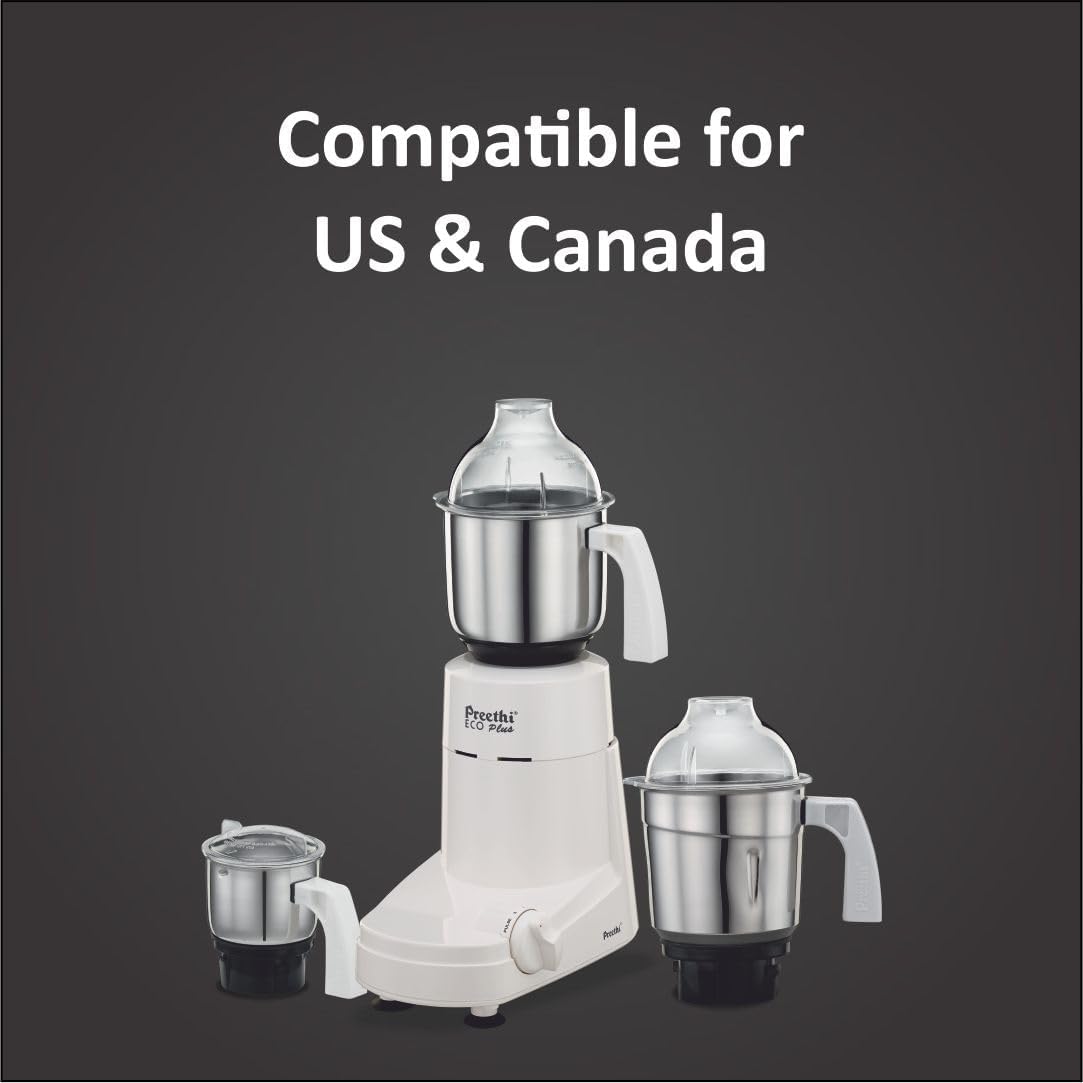 キッチン家電 Preethi 110V Eco Plus Mixer Grinder 3Jar Preethi Eco Plus Mixer Grinder 110 Volts : Amazon.ca: Home