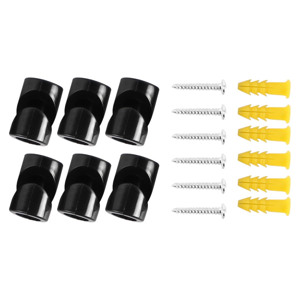 Muiltvoe 6pcs Diffuser Chandelier Cable Hook Ceiling Hook Wall Mount V-Hook Chandelier Wire Clip for Cable Suspension Chandelier Fixtures (Black)