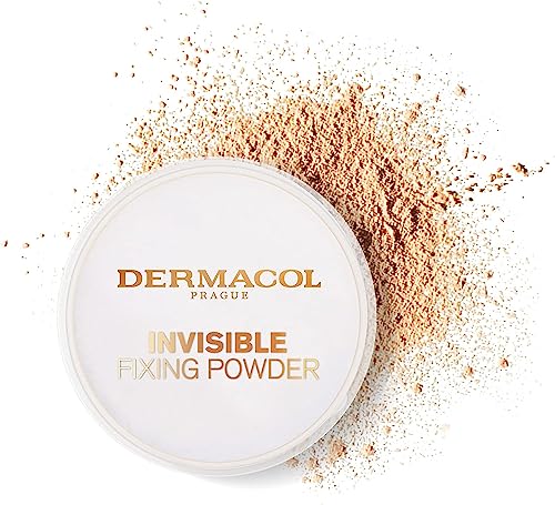 Dermacol - Invisible Fixing Face Powder, Touch-Proof Translucent Setting Powder For Oily Skin & Other Skin Types, Loose Powder Makeup, Frangrance-Free Matte Powder With Powder Puff, Natural, 13.5 G #TOP1