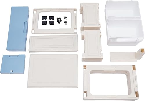 Miniatura 7 de Cajones de plástico, 6 cajones, verticales, apilables, verticales, torre de almacenamiento de ropa, organizador de armario pequeño, estante