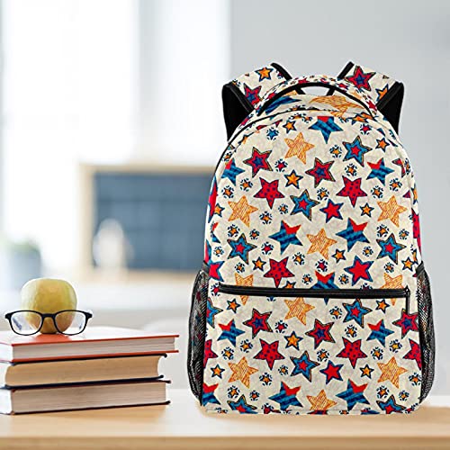 Excellent sac à dos d'école robuste et finitions étoiles