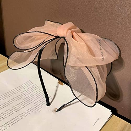 Artful, Hairband Vintage Big Bow Korean Hairband Women Headband Girls Hair Accessories Headwear (Peach) (B09M54XGSN) Amazon Price History, Amazon Price Tracker
