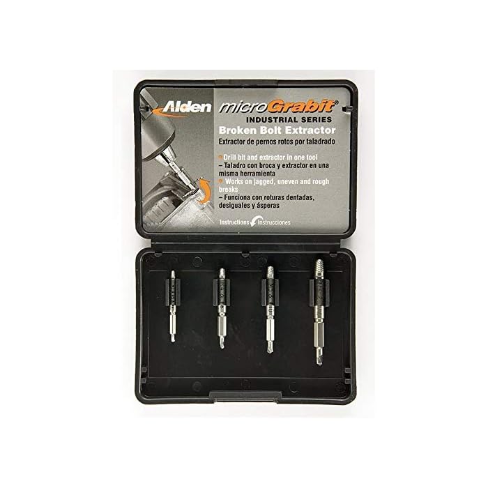 Buy Alden 4507P Grabit Micro Broken Bolt Extractor 4 Piece Kit Small