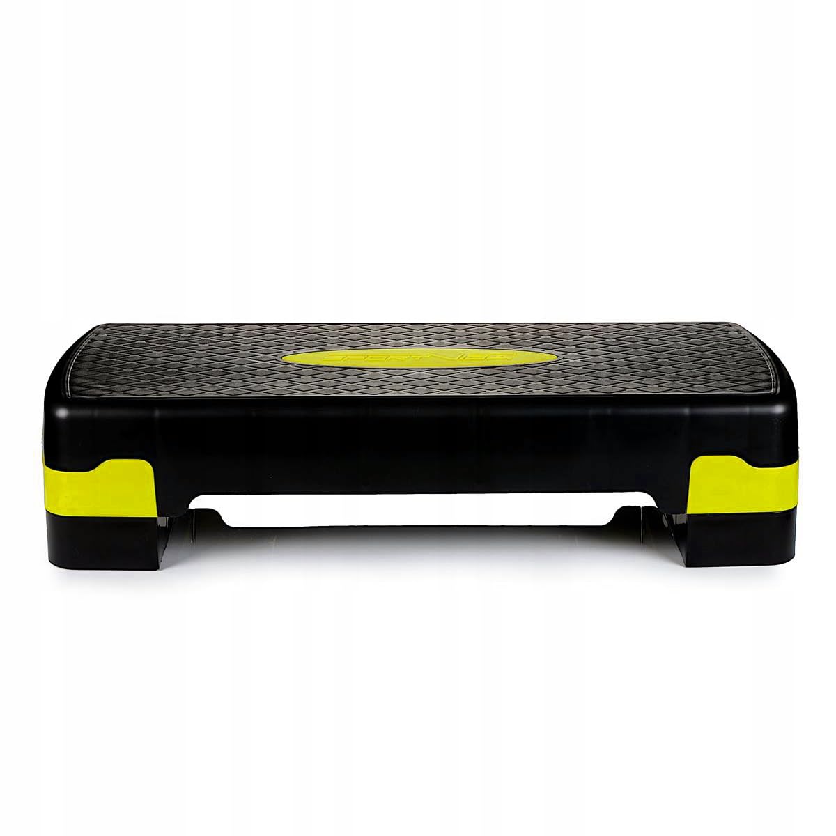 SportVida Steppbrett für Aerobic - Stepper für zuhause Training - Stepper Fitness - Fitnessgeräte für Fitnessstudio - Step Bench Höhenverstellbar - Viele Varianten (Gelb 2-Tritthöhen)