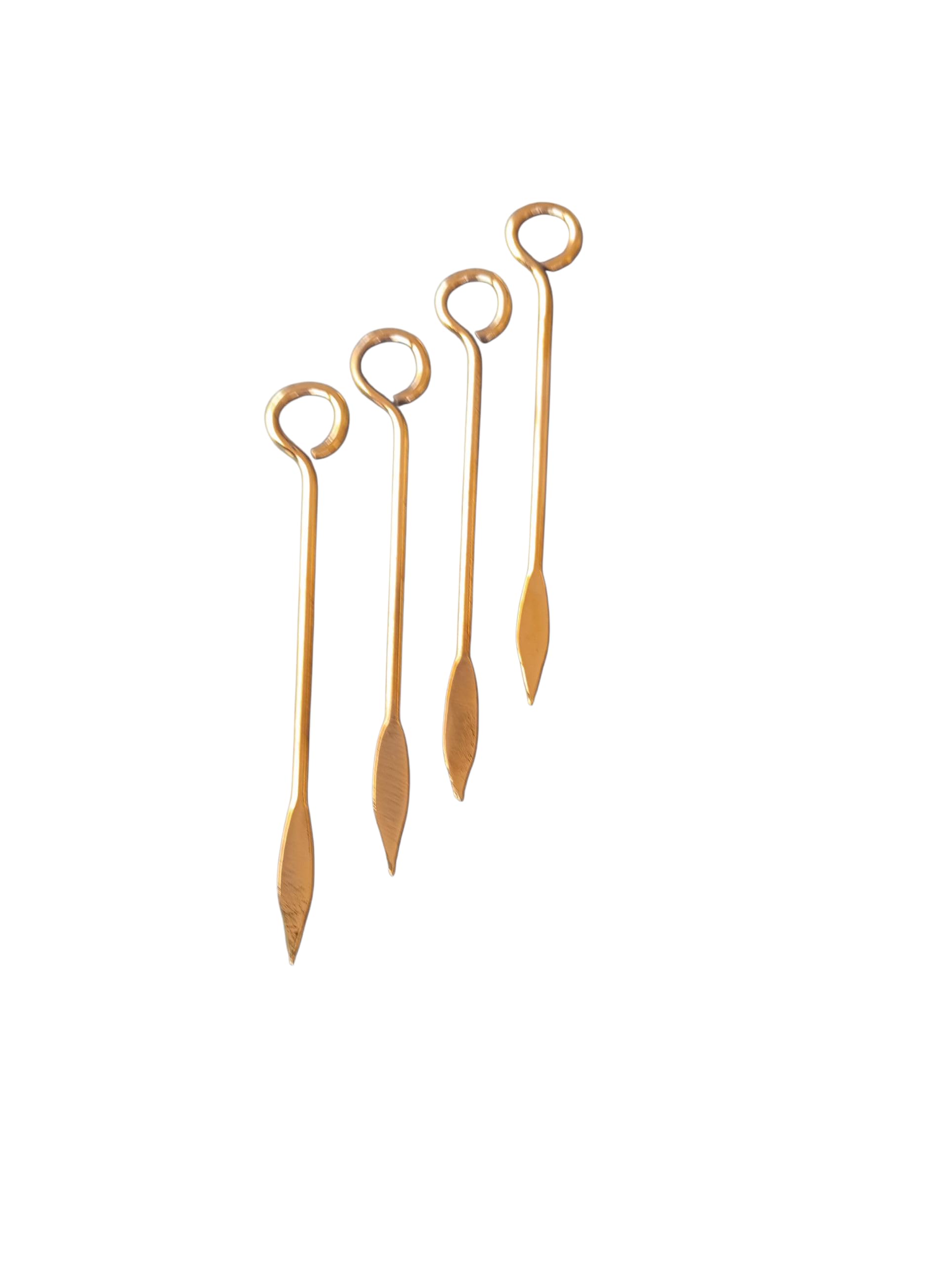 Brass thiri Thoondi kambi|Set of 4 |TraditionalBrass Wick Stimulator|Vilakku thiri thoodi|Wick Adjuster|Diya Tools|Diya thiri Thoondi-image-49