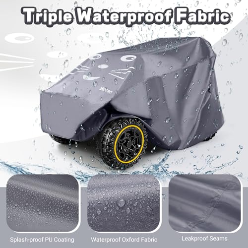 Image of ANPABO Kids Ride On Toy Car Cover with Pattern, One Size Fits Most-Grey